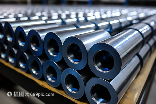 工廠中的一排鋼管